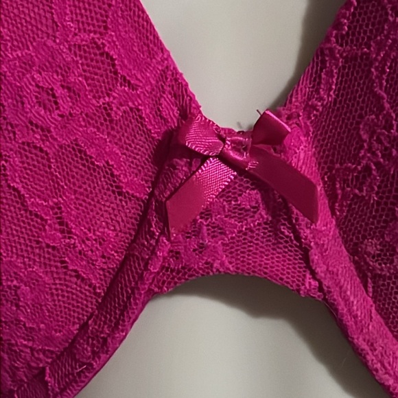 Victoria's Secret Pink Lace Bra Perfect Coverage Size 36D - Picture 4 of 9